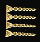 Dollhouse Miniature Bell Flower Trim Strips 4Pcs